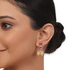 Gold Plated  Valentine Kundan Opalite Necklace Set