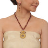 Gold Plated Valentine Kundan Necklace Set