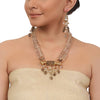 Gold Plated Taraash Rock Crystal Necklace Set