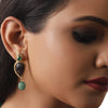 Gold Plated Taraash Tourmaline Green Onyx Necklace Set