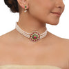 Gold Plated Valentine Kundan Choker Set