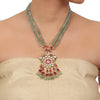 Gold Plated Valentine Kundan Necklace Set