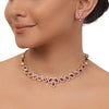 Gold Plated Valentine Zircon Necklace Set
