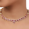 Gold Plated Valentine Zircon Necklace Set
