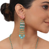 Gold Plated Valentine Zircon Turquoise Necklace Set