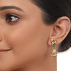 Gold Plated Valentine Zircon Green Onyx Necklace Set