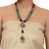 Silver Plated Valentine Victorian Lariat Necklace Set