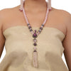 Silver Plated Valentine Zircon Peacock Necklace Set