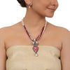 Silver Plated Valentine Victorian Necklace Set