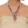 Silver Plated Valentine Victorian Necklace Set