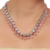 Silver Plated Valentine Zircon Necklace Set