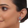 Silver Plated Valentine Victorian Turquoise Necklace Set