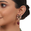 Gold Plated  Valentine Ruby Zircon Necklace Set