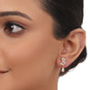 Gold Plated Valentine Zircon Blue Necklace Set
