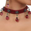 Silver Plated Valentine Tourmaline Zircon Choker Set