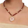 Gold Plated  Valentine Brown Zircon Necklace Set