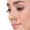 Gold Plated Green Onyx Nosepin