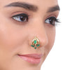 Gold Plated Green Onyx Nosepin