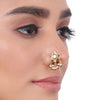 Gold Plated Kundan Pearl Nosepin