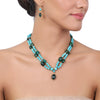 Gold Plated Tarana Turquoise Green Onyx String