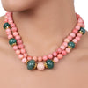 Gold Plated Tarana  Rose Quartz String