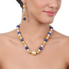 Gold Plated Tarana Blue Lapis Pearl String