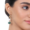 Gold Plated Tarana Green Onyx Gold Bead String