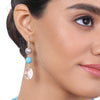 Silver Plated Tarana Turquoise Zircon Ball String