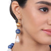 Gold Plated Tarana Lapis Baroque Pearl String