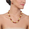 Gold Plated Tarana Carnelian Gold Bead String