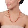 Gold Plated Tarana Coral Gold Bead String