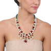 Gold Plated Tarana Green Onyx String
