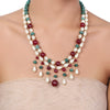 Gold Plated Tarana Green Onyx String
