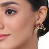Gold Plated Baisakh Red Kundan Pearl Choker Set