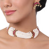 Gold Plated Baisakh Red Kundan Pearl Choker Set