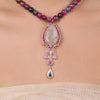 Gold Plated Baisakh Ruby Necklace Set