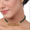 Gold Plated Baisakh Green Onyx Choker Set