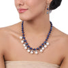 Silver Plated Baisakh Lapis Zircon Necklace Set