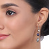 Silver Plated Baisakh Lapis Zircon Necklace Set