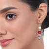 Silver Plated Baisakh Ruby Pearl Necklace Set