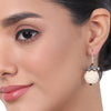 Silver Plated Baisakh Zircon Carved White Coral Necklace Set