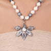 Silver Plated Baisakh Zircon Flower Necklace Set