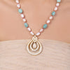 Gold Plated Baisakh Zircon Pink Pearl Necklace Set