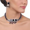 Silver  Plated Baisakh Blue Iolite Choker Set
