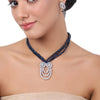 Silver Plated Baisakh Zircon Necklace Set