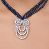 Silver Plated Baisakh Zircon Necklace Set