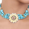 Gold Plated Baisakh Kundan Turquoise Choker Set