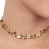 Gold Plated Baisakh Kundan Garnet Choker