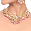 Gold Plated Manihaar Kundan Tourmaline Necklace Set