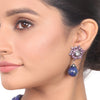 Silver Plated Manihaar Lapiz Necklace Set